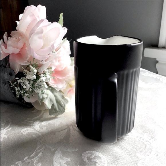 Vintage Rare 1960’s Mikasa Terra Stone Ink Black Creamer Pitcher and Sugar Bowl - Picture 4 of 11